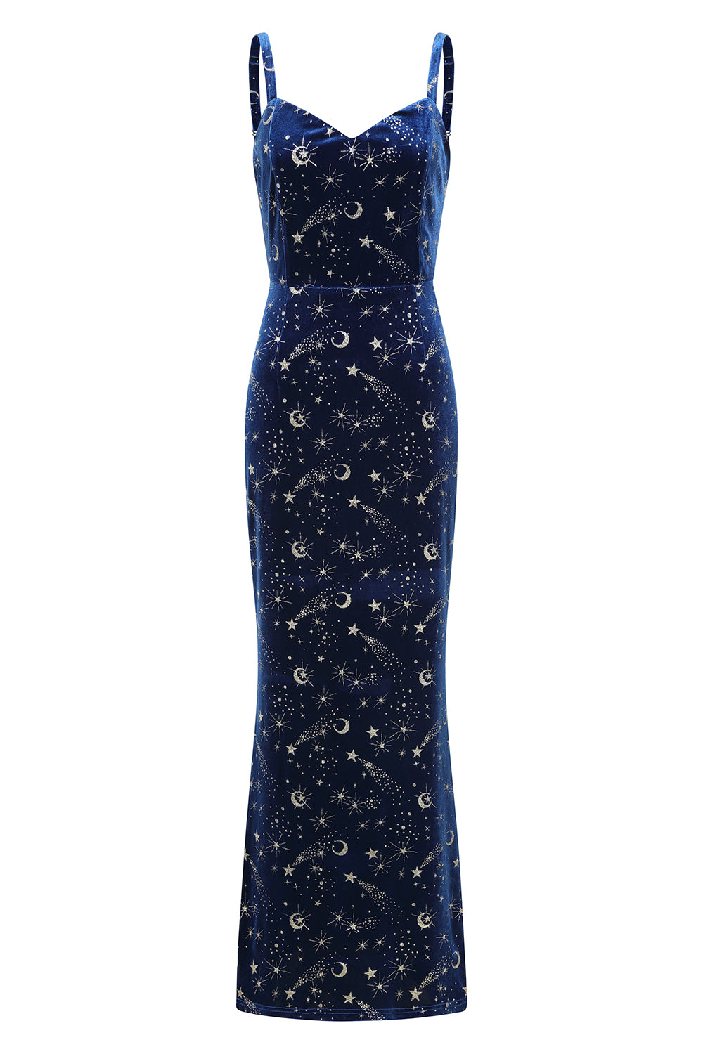 Gloria Celestial Blue Velvet Pencil Dress with Capelet