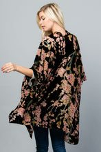 Load image into Gallery viewer, Cherry Blossom Velvet Burnout Kimono
