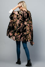 Load image into Gallery viewer, Cherry Blossom Velvet Burnout Kimono
