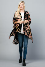 Load image into Gallery viewer, Cherry Blossom Velvet Burnout Kimono
