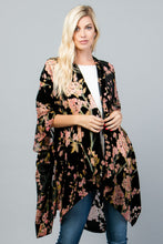 Load image into Gallery viewer, Cherry Blossom Velvet Burnout Kimono
