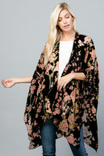 Load image into Gallery viewer, Cherry Blossom Velvet Burnout Kimono

