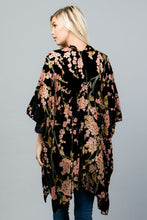 Load image into Gallery viewer, Cherry Blossom Velvet Burnout Kimono
