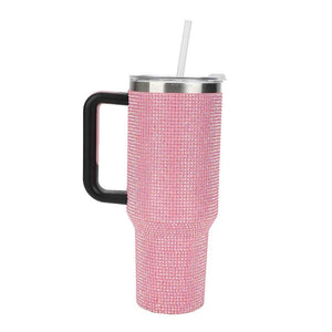 Pink Bling Rhinestone Stainless Steel Tumbler