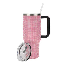 Load image into Gallery viewer, Pink Bling Rhinestone Stainless Steel Tumbler
