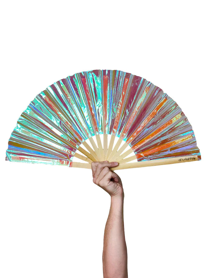 Liquid Dreams Vinyl Jumbo Hand Fan