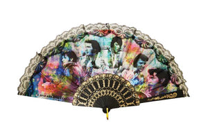 Elvis Colorful Collage Hand Fan