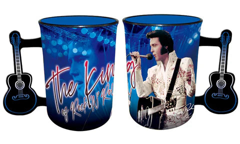 The King Elvis Guitar Handle Mug