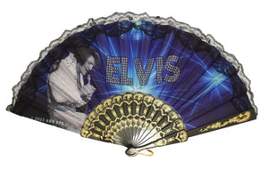 Elvis Blue Performance Hand Fan