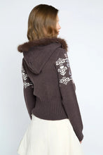 Load image into Gallery viewer, Chocolate Knit Zip Cardigan
