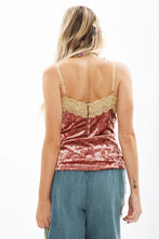 Load image into Gallery viewer, Rosy Peach Velvet Cloud Cami Top
