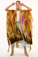 Load image into Gallery viewer, Forest Goddess Floral Velvet Burnout Kimono
