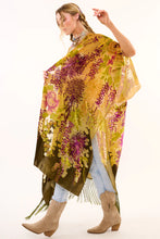 Load image into Gallery viewer, Forest Goddess Floral Velvet Burnout Kimono
