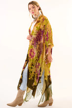 Load image into Gallery viewer, Forest Goddess Floral Velvet Burnout Kimono
