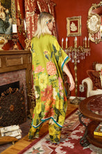 Load image into Gallery viewer, French Riviera Hand Beaded Olive Floral Kimono
