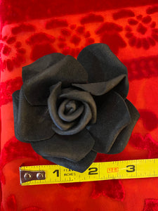 Black Rose Hair Clip