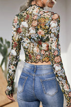 Load image into Gallery viewer, 90&#39;s Vintage Vibe Floral Sheer Mesh Top
