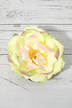 Load image into Gallery viewer, Cream Green Lilac XL Rose Hair Flower
