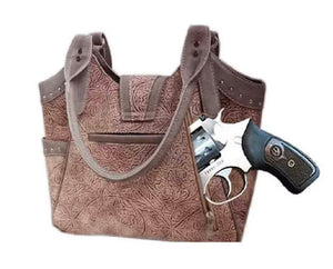 Red Western Studs Buckle Shoulder Purse