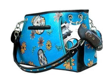 Load image into Gallery viewer, Purple Sugar Skull All Over Print Shoulder Purse
