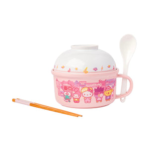 Hello Kitty and Friends Soup Mug and Ramen Bowl Set with Chopsticks