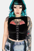 Load image into Gallery viewer, Moonspell Velvet Corset Style Cami Top
