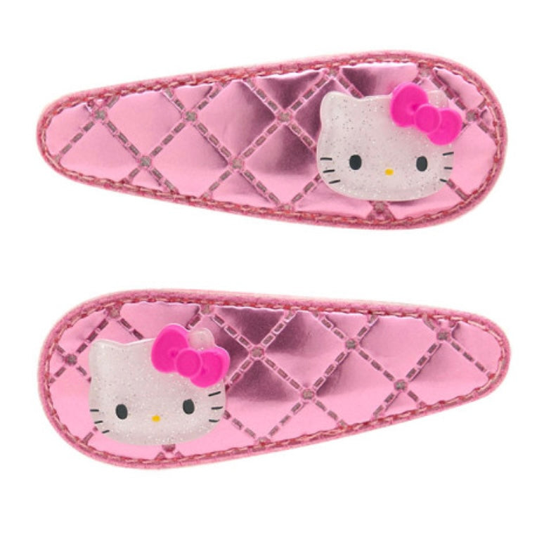 Hello Kitty Quilted Metallic Hair Clip Set of 2