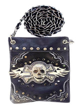 Load image into Gallery viewer, Winged Skull Mini Crossbody Purse
