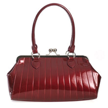 Load image into Gallery viewer, Retro Vinyl Burgundy Handbag
