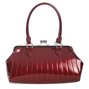 Retro Vinyl Burgundy Handbag