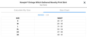 Kewpie Vintage Witch Gathered Skirt