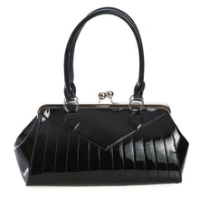 Load image into Gallery viewer, Retro Vinyl Black Handbag
