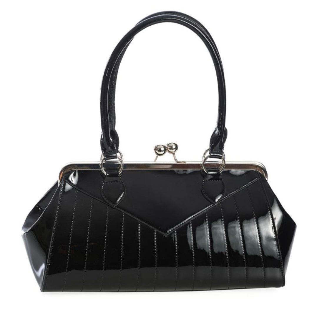 Retro Vinyl Black Handbag