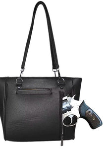 Embossed Skulls and Flat Studs Shoulder Purse