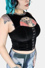 Load image into Gallery viewer, Moonspell Velvet Corset Style Cami Top
