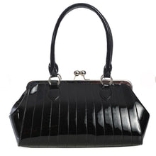 Load image into Gallery viewer, Retro Vinyl Black Handbag
