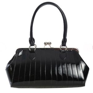 Retro Vinyl Black Handbag