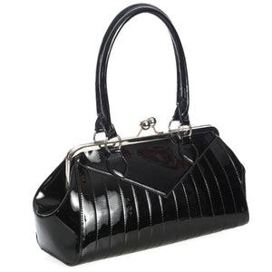 Retro Vinyl Black Handbag