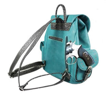 Load image into Gallery viewer, NEW Teal Sugar Skull Embroidered Adventure Backpack
