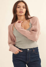 Load image into Gallery viewer, Blush Rib Knit Shrug Cardigan
