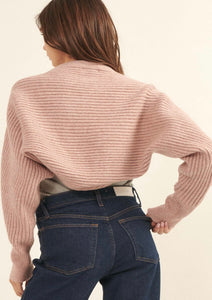 Blush Rib Knit Shrug Cardigan