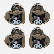 Load image into Gallery viewer, Kuromi Mini Hearts Hair Clip Set of 4
