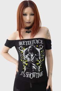 Ghost with the Most "It's Showtime" Beetlejuice Bardot Top