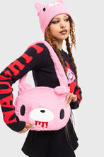 Load image into Gallery viewer, Gloomy Bear Pink Fuzzy Tote Bag
