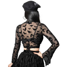 Load image into Gallery viewer, Bat Mesh Tie Top
