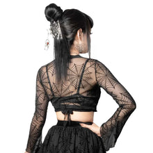 Load image into Gallery viewer, Spiderweb Mesh Tie Top
