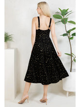 Load image into Gallery viewer, Black Velvet Celestial Cami Maxi Dress
