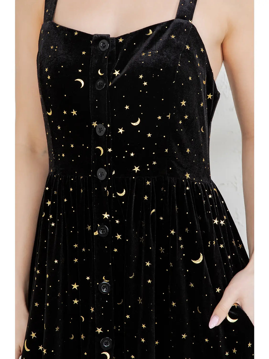 Black Velvet Celestial Cami Maxi Dress