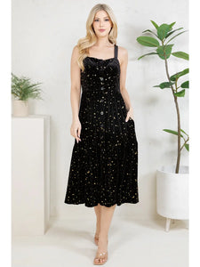 Black Velvet Celestial Cami Maxi Dress