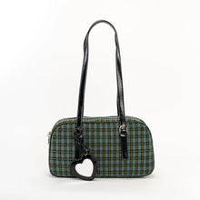 Load image into Gallery viewer, Misfits Sit With Us Green Plaid Bowler Style Purse
